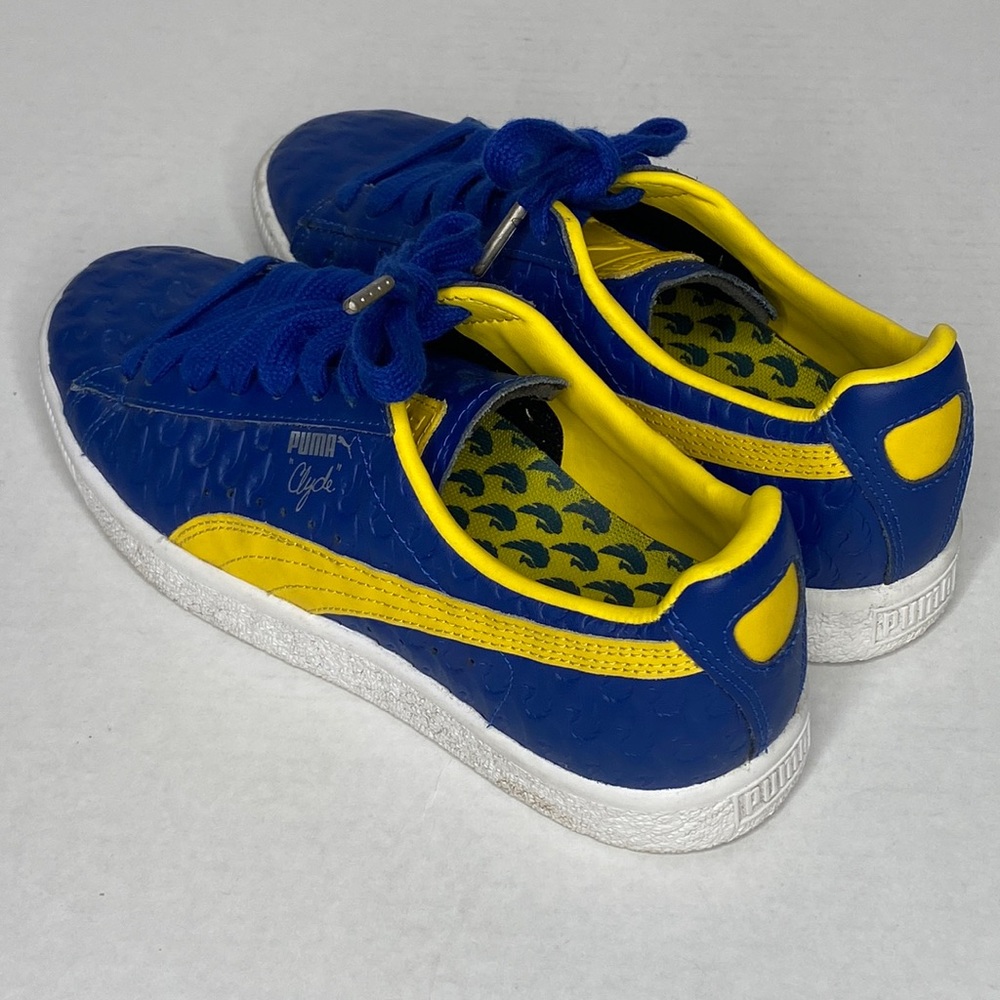 Puma Clyde in Blue and Dandelion Yellow, 5.5 - Picture 7 of 16
